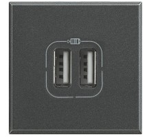 Разъем для зарядки 2хUSB Axolute антрацит Leg BTC HS4285C2