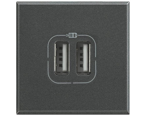Разъем для зарядки 2хUSB Axolute антрацит Leg BTC HS4285C2