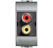 Разъем двойн. типа RCA под зажим тюльпан Leg BTC NT4269R