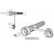 Разъем промышленный PLUG-IE-8P8C-P-C5 RJ45 (8P8C) под витую пару IP67 кат.5e с защ. крышкой Hyperline 45903