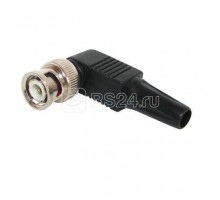 Разъем штекер BNC под винт с колп. угловой (02-002) (уп.50шт) REXANT 05-3072