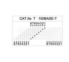 Разветвитель SPL-BRIDGE RJ45 4Prр.USOC -> 2 х 4Pr.USOC Hyperline 34553