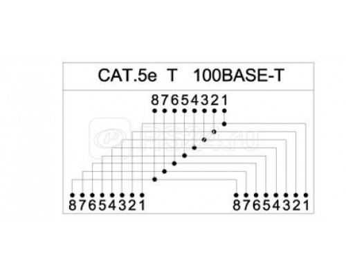 Разветвитель SPL-BRIDGE RJ45 4Prр.USOC -> 2 х 4Pr.USOC Hyperline 34553