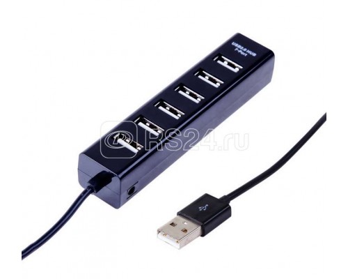 Разветвитель USB на 7 портов черн. Rexant 18-4107