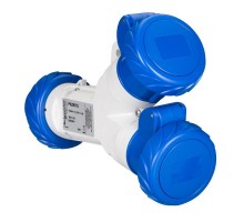 Разветвитель двойной 16А IP67 220В 2PT 50 E SchE PKZM703