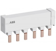 Разводка шинная 3ф PS2-2-2 до 125А для 2-х автоматов типа MS165; MO165 с 2 доп. контактами ABB 1SAM401920R1022