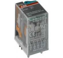 Реле CR-M024DC4LDG 24В DC 4ПК (6А) СИД индикация позолоченные контакты и ограничительный диод ABB 1SVR405618R1400