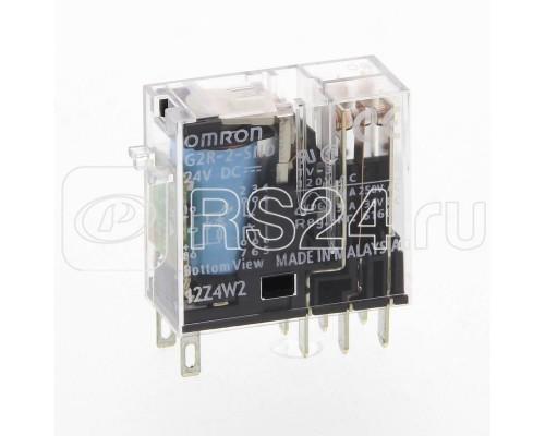 Реле G2R2SND24DCSNEW 2п светодиод. индикатор и диод 24В DC 5А Omron 105724