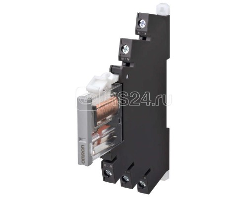 Реле G2RVSR700ACDC24BYOMB 6мм винт. клеммы 24В AC/DC 6А черн. Omron 678013