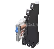 Реле G2RVSR701ACDC24BYOMB 6мм винт. клеммы с тестовой кнопкой 24В AC/DC 6А черн. Omron 678016