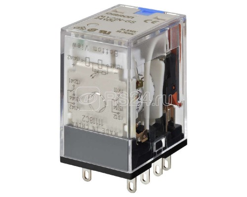 Реле MY-GS DPDT MY2INGSDC100110BYOMZ светодиод. индикатор тест. кнопка 100/110В AC Omron 686144