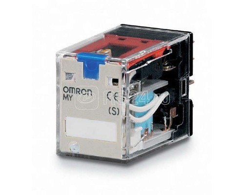 Реле MY-S DPDT MY2IN24DCS светодиод. индикатор блок. тест. кнопка 24В DC Omron 153320