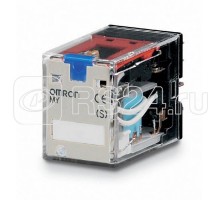 Реле MY-S DPDT MY2IN-D2 24В DC 24DC(S) со светодиодн.индикатором и блокир. тестовой кнопкой встроен. диод Omron 143510