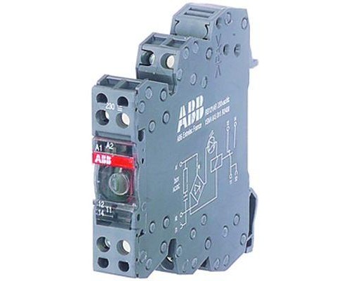 Реле RB122A 2 переключающих контакта 1мА-8А катушка 48-60В AC/DC винт. зажимы ABB 1SNA645040R1500