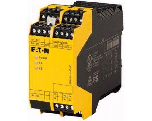 Реле безопасности двухканальное 24В AC/DC 230В AC/DC 50/60Гц ESR5-NO-31-24V-230VAC-DC EATON 118704