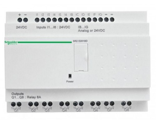 Реле компакт. интелект. Zelio Logic без диспл. 12вх/8вых питание 100-240В SchE SR2E201FU