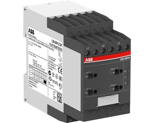 Реле контроля CM-MPN.52P без контр. нуля Umin/Umax=3х350-460В/480- 580BAC 2ПК пруж. клеммы ABB 1SVR760487R8300