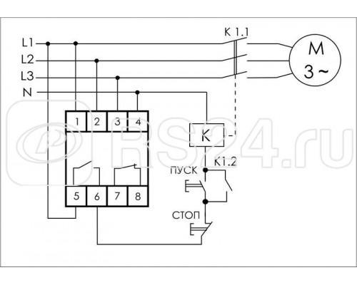 Реле контроля фаз 3-х фазное 160-260В CZF-BT F&F EA04.001.004