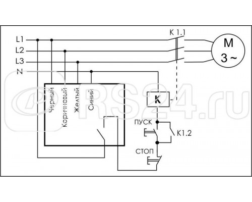 Реле контроля фаз CZF (монтаж на плоскость; 3х400/230+N 8А 1Z IP65) F&F EA04.001.001