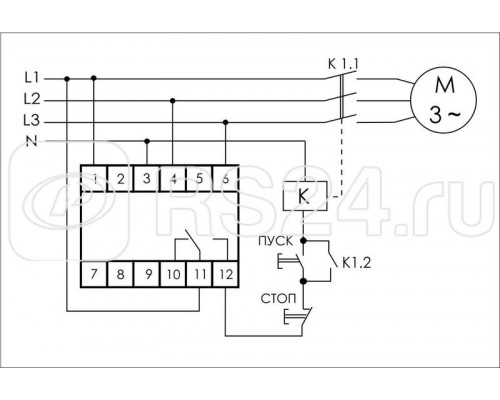 Реле контроля и наличия фаз CZF-311 (3х400/230+N 8А 1Р IP20 регул. порога откл.) F&F EA04.001.006