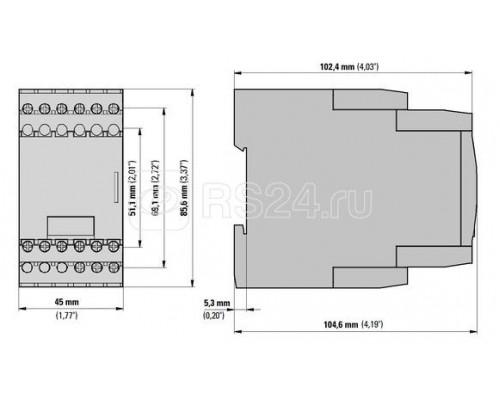реле контроля состояния изоляции 0-690V AC 0-1000V DC EMR6-RC690 EATON 184775