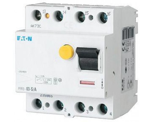 Реле контроля токов утечки 4п 0.1А (АС/DC) 5кА PFR3-1-S/A EATON 235867