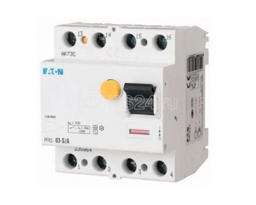 Реле контроля токов утечки 4п 0.1А (АС/DC) 5кА защита ПЧ PFR2-1-U EATON 235870