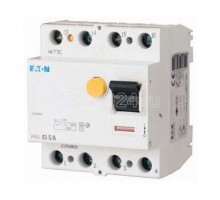Реле контроля токов утечки 4п 0.3А (АС/DC) 5кА защита ПЧ PFR3-03-U EATON 235869