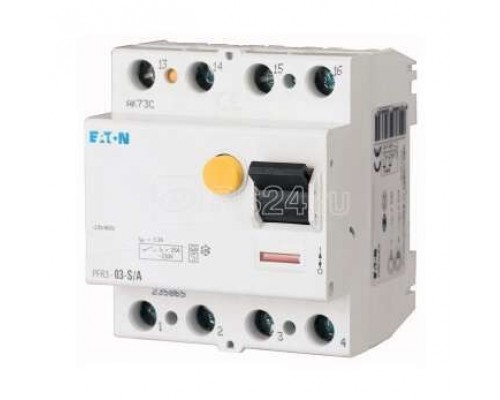 Реле контроля токов утечки 4п 0.3А (АС/DC) 5кА защита ПЧ PFR3-03-U EATON 235869