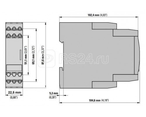 Реле контроля уровня 110-130V AC 50/60Гц 220-240V AC 50/60Гц 5-100кОм EMR6-N100-N-1 EATON 184758