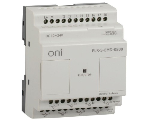 Реле логическое PLR-S. 8DI/8DO ONI PLR-S-EMD-0808