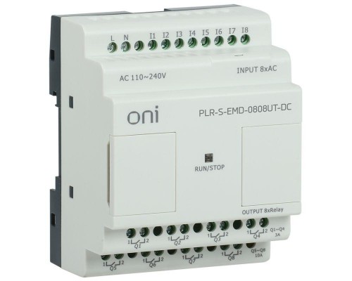 Реле логическое PLR-S. Расширение 8DI/8DO (T) 24В DC ONI PLR-S-EMD-0808UT-DC