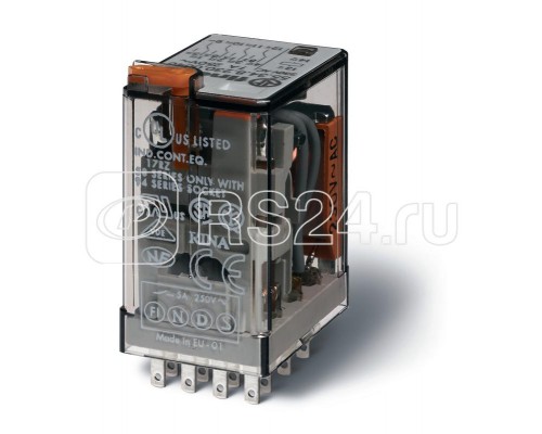 Реле миниатюрное 4CO 7А 240В AC FINDER 553482400040
