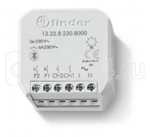 Реле многофункциональное электрон. 2NO 6А 230В AC монтаж в коробке BLE Yesly FINDER 13228230В000PAS