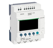 Реле модульное интелект. Zelio Logic 6вх/4вых питание 24В SchE SR3B101B