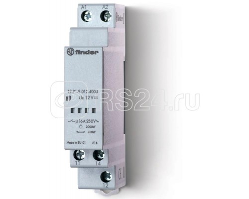 Реле модульное силовое моностабильное 1CO 16А AgSnO2 24В DC 17.5мм IP20 FINDER 199190244000