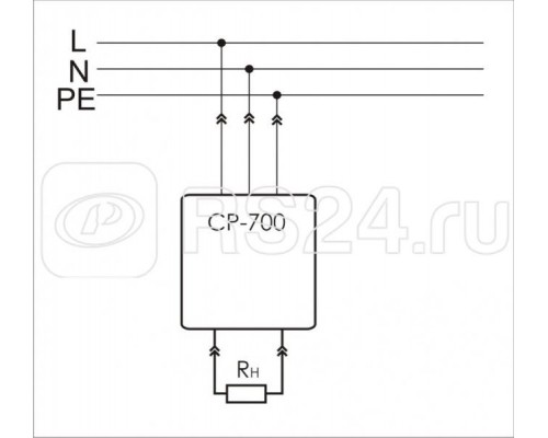 Реле напряжения CP-700 (однофазный; цифровая индикация напряжения тип корпуса вилка-розетка; 150-300В 16А 1NO IP20) F&F EA04.009.010