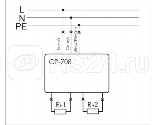 Реле напряжения CP-708 (однофазный; микропроцессорный; цифровая индикация напряжения; розеточный тип корпуса; для установки в монтажную коробку d60мм 100-300В 10А 1Z IP20) F&F EA04.009.008