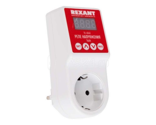 Реле напряжения «вилка-розетка» c дисплеем 16А Rexant 10-6040