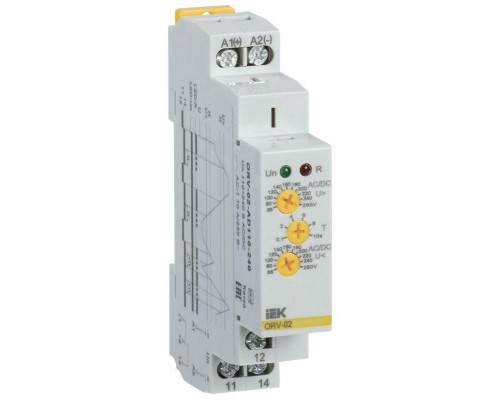 Реле повышения напряжения ORV 1ф 110-240В AC/DC ИЭК ORV-02-AD110-240