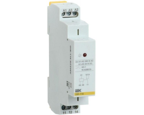 Реле промежуточное OIR 1 конт. (16А) 230В AC ИЭК OIR-116-AC230V