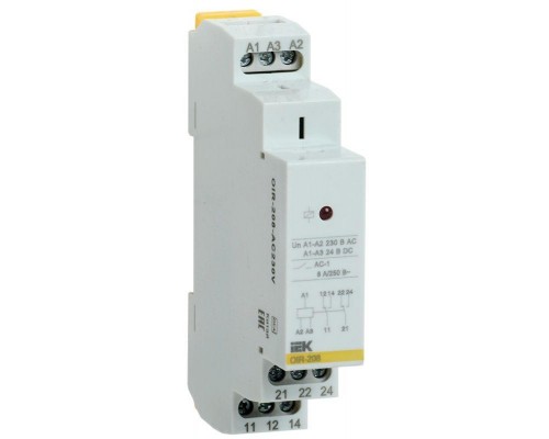 Реле промежуточное OIR 2 конт. (8А) 230В AC ИЭК OIR-208-AC230V