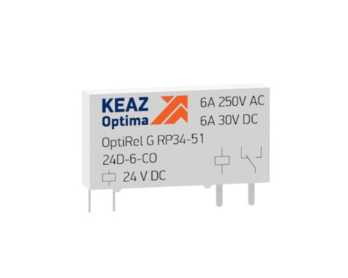 Реле промежуточное OptiRel G RP34-51-24D-6-NO КЭАЗ 281144