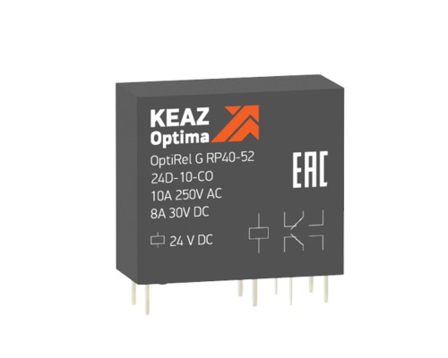 Реле промежуточное OptiRel G RP40-52-60D-10-CO-G КЭАЗ 281031