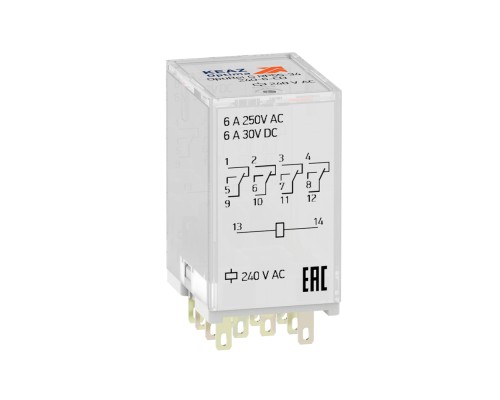 Реле промежуточное OptiRel G RP55-14-24D-6-CO-S КЭАЗ 282950