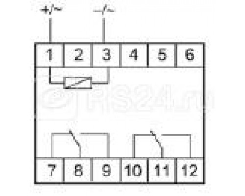 Реле промежуточное PK-2P 12 (монтаж на DIN-рейке 35мм 12В AC/DC 2х8А 2P IP20) F&F EA06.001.006