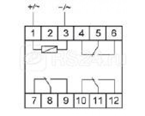 Реле промежуточное PK-3P (монтаж на DIN-рейке 35мм 220В 50Гц 3х8А 3NO/NC IP20) F&F EA06.001.023