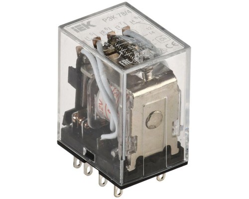 Реле РЭК 78-4(MY4) с инд. 3А 12В АC ИЭК RRP20-4-03-012A-LED