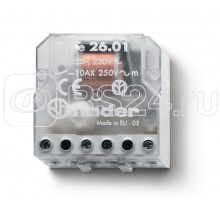 Реле шаговое электромеханич. 1NO 10А 2 состояния AgNi 48В AC монтаж в коробке IP20 FINDER 260180480000