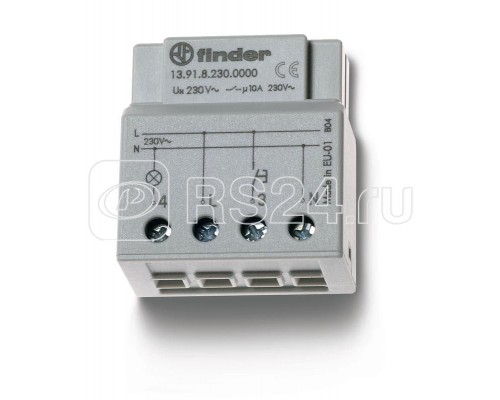 Реле шаговое электронное 1NO 10А 230В AC монтаж в коробке IP20 FINDER 139182300000